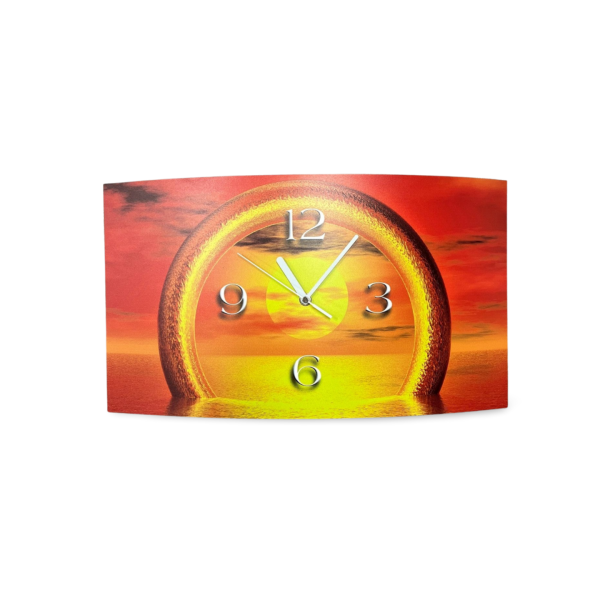 Abstrakt Sonnenuntergang Designer Wanduhr modernes Wanduhren Design leise kein ticken DIXTIME 3D-0305