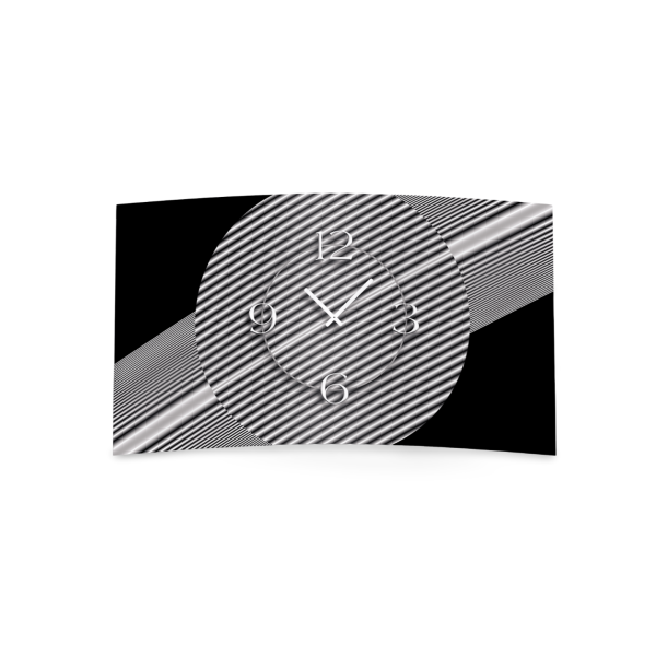 Abstrakt grau Designer Wanduhr modernes Wanduhren Design leise kein ticken DIXTIME 3D-0304