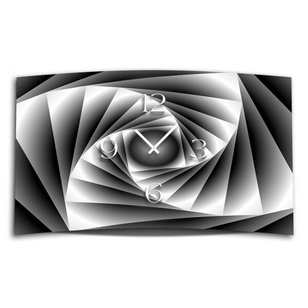 Abstrakt grau Designer Wanduhr modernes Wanduhren Design leise kein ticken DIXTIME 3D-0303