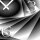 Abstrakt grau Designer Wanduhr modernes Wanduhren Design leise kein ticken DIXTIME 3D-0303