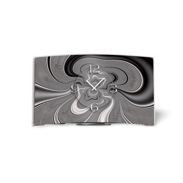 Abstrakt  grau Designer Wanduhr modernes Wanduhren Design leise kein ticken DIXTIME 3D-0301