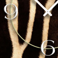 Animalprint Zebra Fell Designer Wanduhr modernes Wanduhren Design leise kein ticken DIXTIME 3D-0294