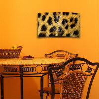 Leo Fell Animalprint  Designer Wanduhr modernes Wanduhren Design leise kein ticken DIXTIME 3D-0293