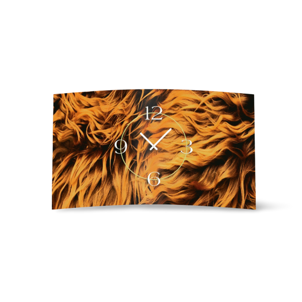 Animalprint  Fell Designer Wanduhr modernes Wanduhren Design leise kein ticken DIXTIME 3D-0292