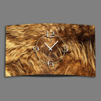 Animalprint Fell Designer Wanduhr modernes Wanduhren Design leise kein ticken DIXTIME 3D-0291