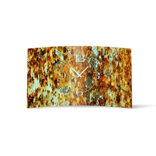 Grunge Rost Vintage Designer Wanduhr modernes Wanduhren Design leise kein ticken DIXTIME 3D-0287