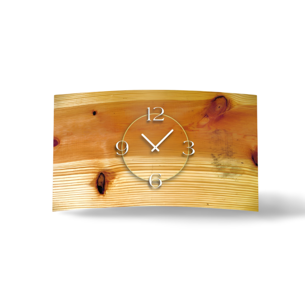 Vintage Holz Optik Designer Wanduhr modernes Wanduhren Design leise kein ticken DIXTIME 3D-0285