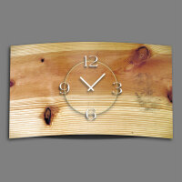 Vintage Holz Optik Designer Wanduhr modernes Wanduhren Design leise kein ticken DIXTIME 3D-0285