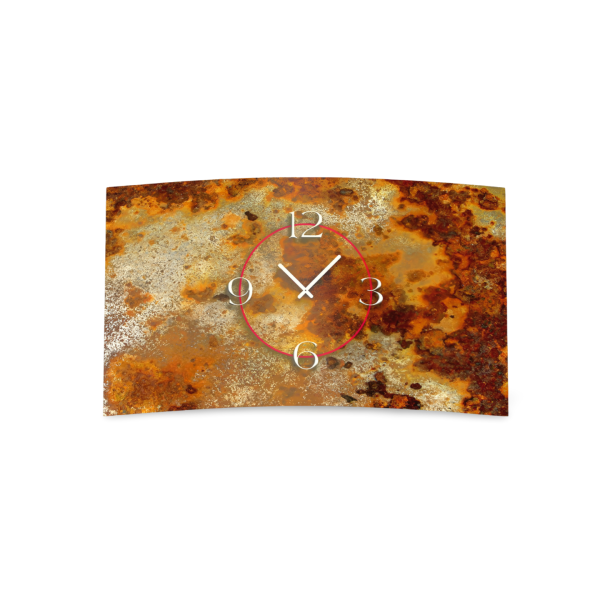 Vintage Grunge Rost Designer Wanduhr modernes Wanduhren Design leise kein ticken DIXTIME 3D-0283
