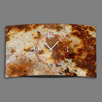 Vintage Grunge Rost Designer Wanduhr modernes Wanduhren Design leise kein ticken DIXTIME 3D-0283