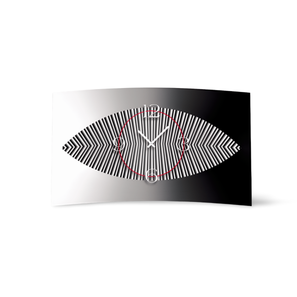 Digital Art grau Designer Wanduhr modernes Wanduhren Design leise kein ticken DIXTIME 3D-0280