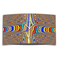 Digital Art Psychedelic Designer Wanduhr modernes Wanduhren Design leise kein ticken DIXTIME 3D-0275