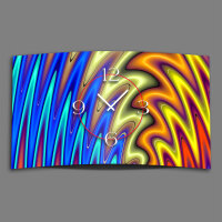 Digital Art liquid bunt Designer Wanduhr modernes...