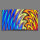 Digital Art liquid bunt Designer Wanduhr modernes Wanduhren Design leise kein ticken DIXTIME 3D-0274