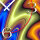Digital Art liquid bunt Designer Wanduhr modernes Wanduhren Design leise kein ticken DIXTIME 3D-0274