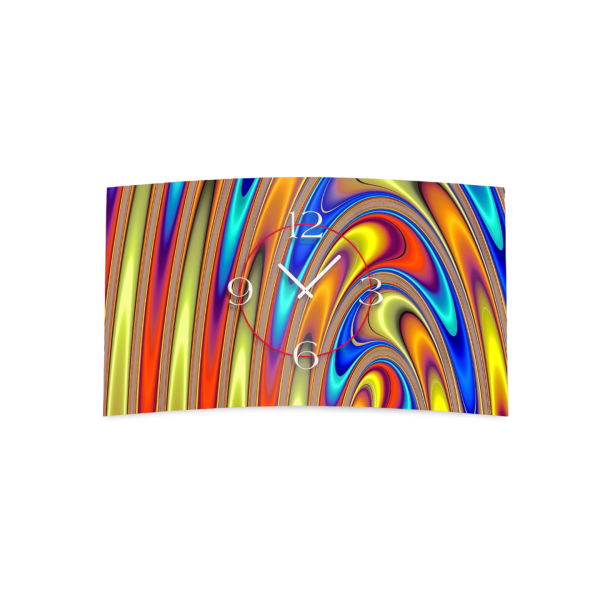Digital Art liquid bunt Designer Wanduhr modernes Wanduhren Design leise kein ticken DIXTIME 3D-0273