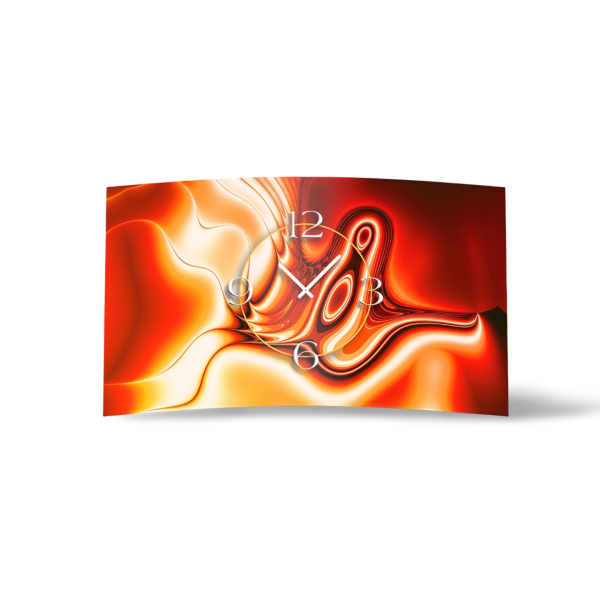 Digital orange rot Designer Wanduhr modernes Wanduhren Design leise kein ticken DIXTIME 3D-0270