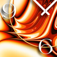 Digital orange rot Designer Wanduhr modernes Wanduhren Design leise kein ticken DIXTIME 3D-0270