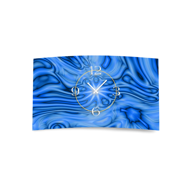 Abstrakt blau Designer Wanduhr modernes Wanduhren Design leise kein ticken DIXTIME 3D-0269