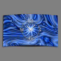 Abstrakt blau Designer Wanduhr modernes Wanduhren Design leise kein ticken DIXTIME 3D-0269