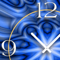 Abstrakt blau Designer Wanduhr modernes Wanduhren Design leise kein ticken DIXTIME 3D-0269
