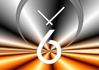 4371 Dixtime Designer Wanduhr, Wanduhren, Moderne Wohnraumuhr