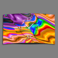 Abstrakt Farbverlauf bunt Designer Wanduhr modernes Wanduhren Design leise kein ticken DIXTIME 3D-0265