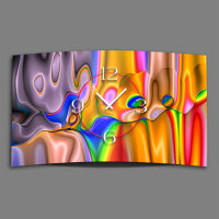 Digital Art Farbverlauf bunt Designer Wanduhr modernes...