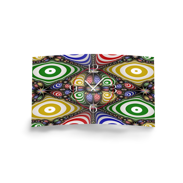 Digital Art bunt Designer Wanduhr modernes Wanduhren Design leise kein ticken DIXTIME 3D-0263