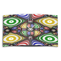 Digital Art bunt Designer Wanduhr modernes Wanduhren Design leise kein ticken DIXTIME 3D-0263