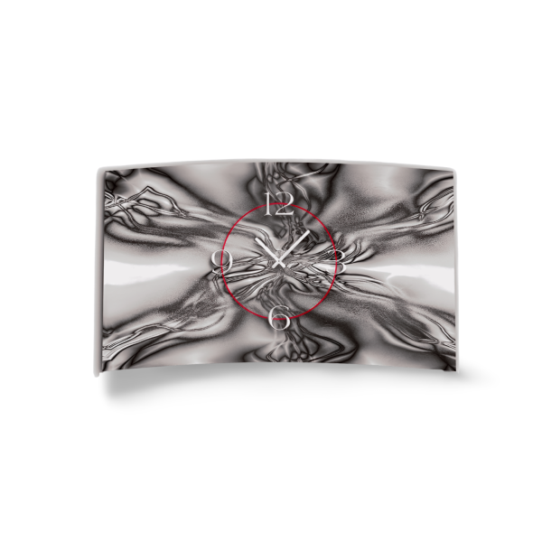 Digital Art grau abstrakt Designer Wanduhr modernes Wanduhren Design leise kein ticken DIXTIME 3D-0262