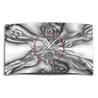 Digital Art grau abstrakt Designer Wanduhr modernes...