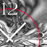 Digital Art grau abstrakt Designer Wanduhr modernes Wanduhren Design leise kein ticken DIXTIME 3D-0262