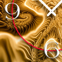 Abstrakt Digital Art gold  Designer Wanduhr modernes Wanduhren Design leise kein ticken DIXTIME 3D-0259