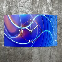 Abstrakt Digital Art blau Designer Wanduhr modernes...