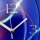 Abstrakt Digital Art blau Designer Wanduhr modernes Wanduhren Design leise kein ticken DIXTIME 3D-0258