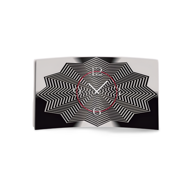 Abstrakt digital star grau Designer Wanduhr modernes Wanduhren Design leise kein ticken DIXTIME 3D-0257