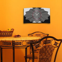 Abstrakt digital star grau Designer Wanduhr modernes...