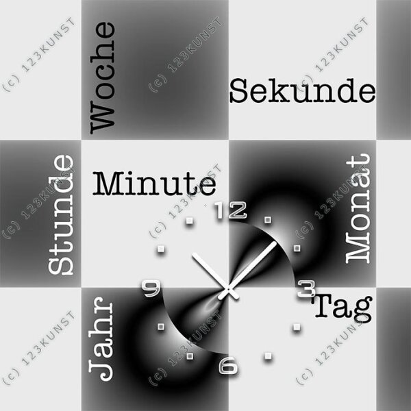 3070 Dixtime Designer Wanduhr, Wanduhren, Moderne Wohnraumuhr
