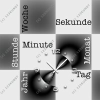 3070 Dixtime Designer Wanduhr, Wanduhren, Moderne...