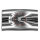 Abstrakt silbergrau schwarz Designer Wanduhr modernes Wanduhren Design leise kein ticken dixtime 3D-0253