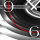 Abstrakt silbergrau schwarz Designer Wanduhr modernes Wanduhren Design leise kein ticken dixtime 3D-0253