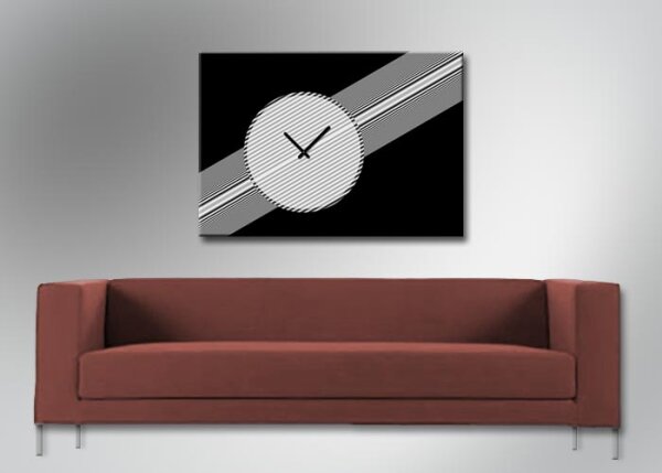 4174 Dixtime Designer Wanduhr, Wanduhren, Moderne Wohnraumuhr
