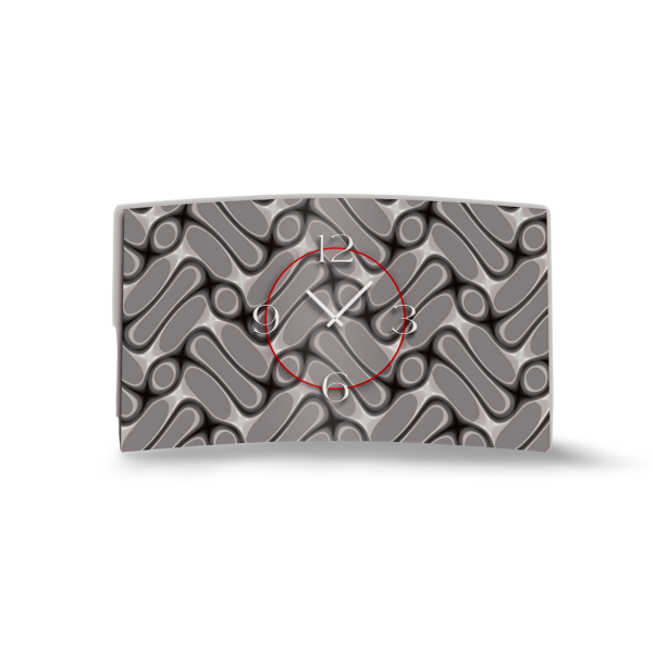 Abstrakt Muster grau Designer Wanduhr modernes Wanduhren Design leise kein ticken dixtime 3D-0251