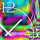 Psychodelic bunt Designer Wanduhr modernes Wanduhren Design leise kein ticken dixtime 3D-0238