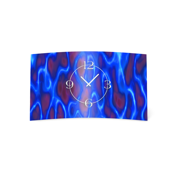 Abstrakt blau lila  Designer Wanduhr modernes Wanduhren Design leise kein ticken dixtime 3D-0167