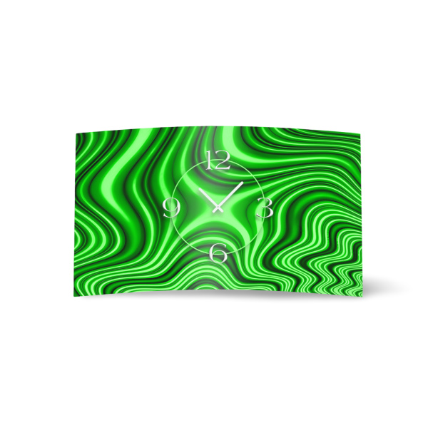 Abstrakt grün marmoriert Designer Wanduhr modernes Wanduhren Design leise kein ticken dixtime 3D-0225