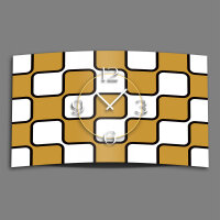 Retro weiß beige Designer Wanduhr modernes...