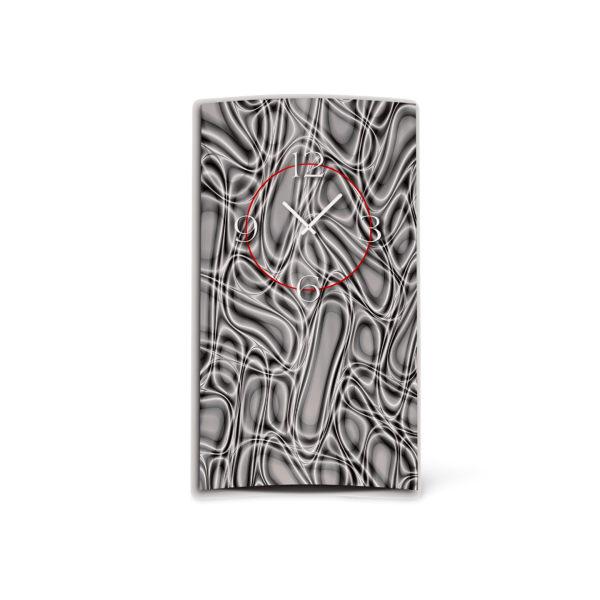 Abstrakt grau weiß Designer Wanduhr modernes Wanduhren Design leise kein ticken dixtime 3D-0221