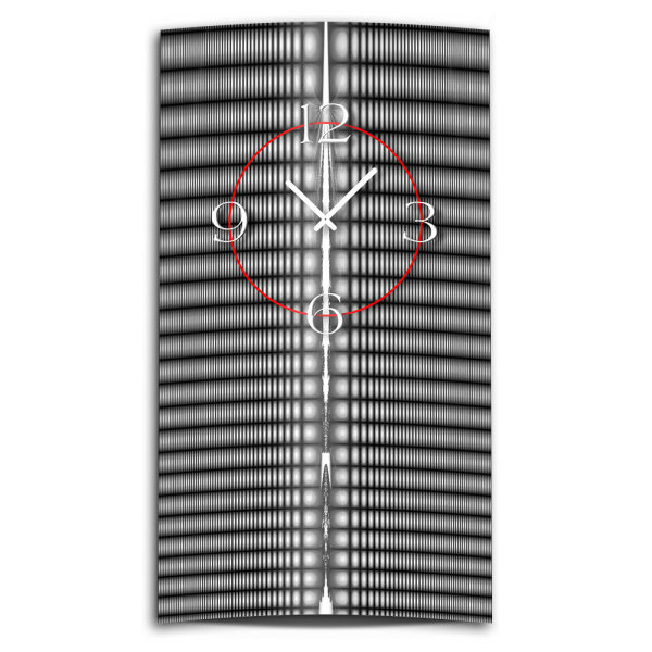 Abstrakt schwarz grau Designer Wanduhr modernes Wanduhren Design leise kein ticken dixtime 3D-0215